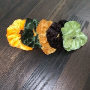 Handmade velvet velour scrunchie bundle!